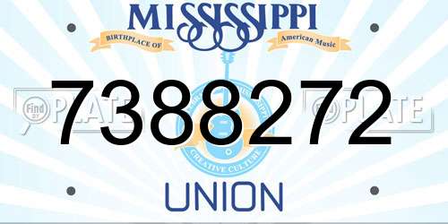 7388272 Mississippi License Plate