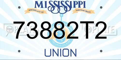 73882T2 Mississippi License Plate
