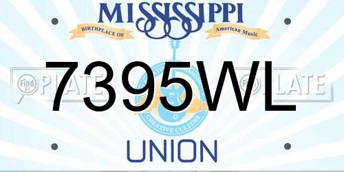 7395WL Mississippi License Plate
