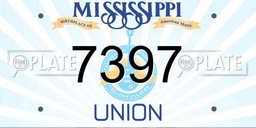 7397 Mississippi License Plate