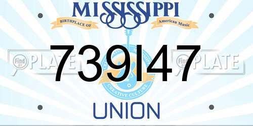 739I47 Mississippi License Plate