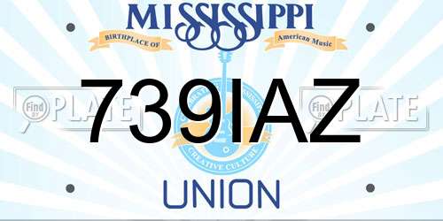 739IAZ Mississippi License Plate