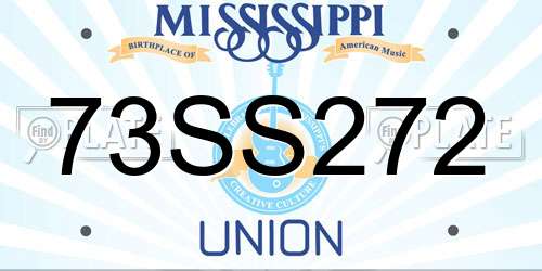 73SS272 Mississippi License Plate