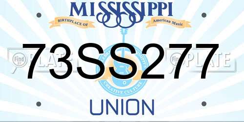 73SS277 Mississippi License Plate