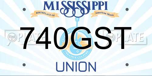 740GST Mississippi License Plate