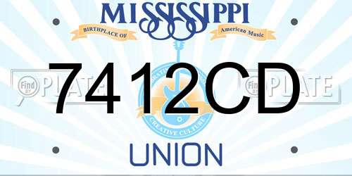 7412CD Mississippi License Plate