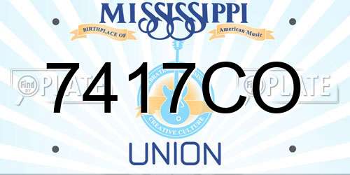 7417CO Mississippi License Plate