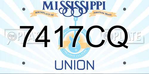 7417CQ Mississippi License Plate