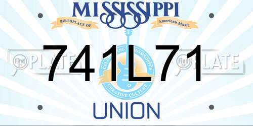 741L71 Mississippi License Plate