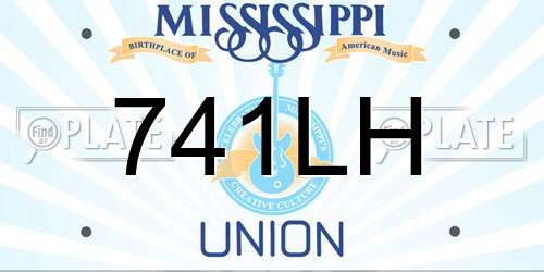 741LH Mississippi License Plate