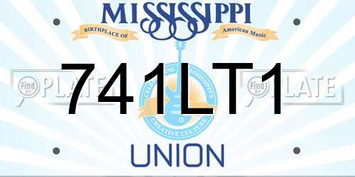 741LT1 Mississippi License Plate