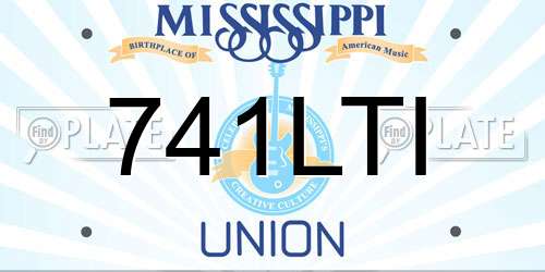 741LTI Mississippi License Plate