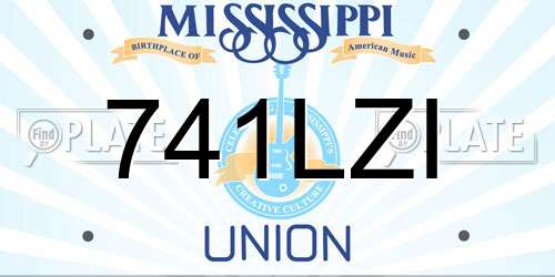 741LZI Mississippi License Plate