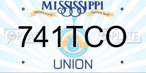 741TCO Mississippi License Plate