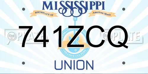 741ZCQ Mississippi License Plate