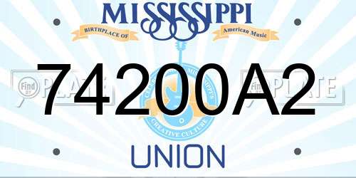 74200A2 Mississippi License Plate