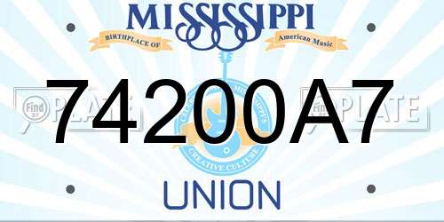 74200A7 Mississippi License Plate