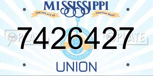 7426427 Mississippi License Plate