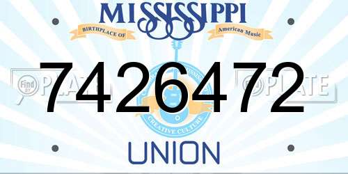 7426472 Mississippi License Plate