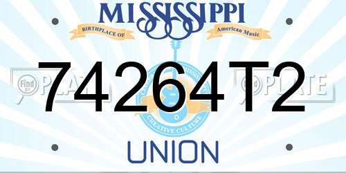 74264T2 Mississippi License Plate