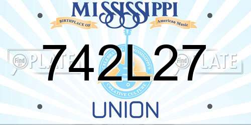 742L27 Mississippi License Plate