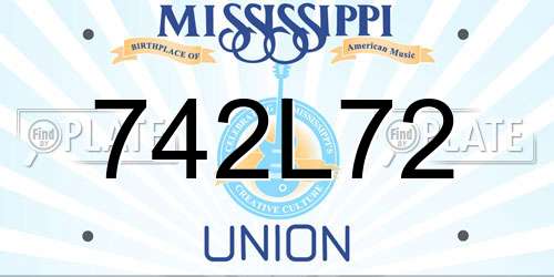 742L72 Mississippi License Plate
