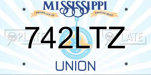 742LTZ Mississippi License Plate