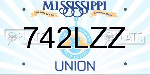 742LZZ Mississippi License Plate