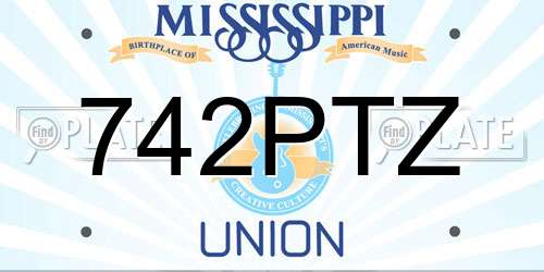 742PTZ Mississippi License Plate