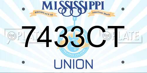 7433CT Mississippi License Plate