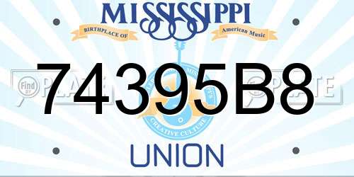 74395B8 Mississippi License Plate