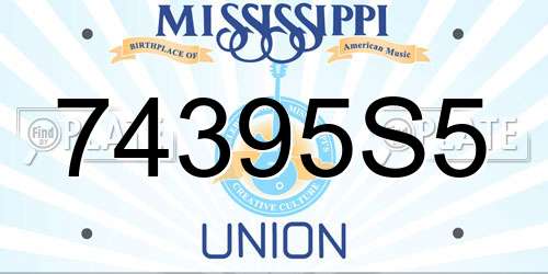 74395S5 Mississippi License Plate
