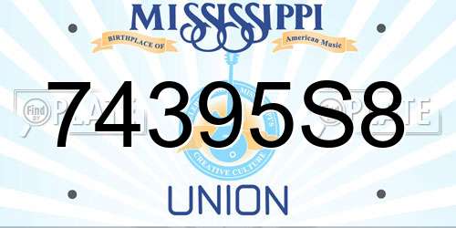 74395S8 Mississippi License Plate