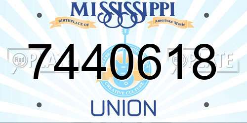 7440618 Mississippi License Plate