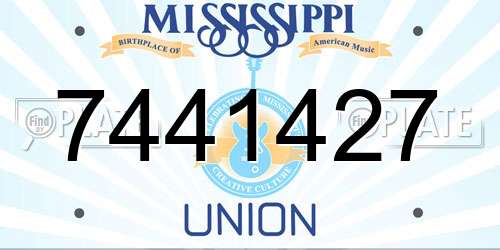 7441427 Mississippi License Plate