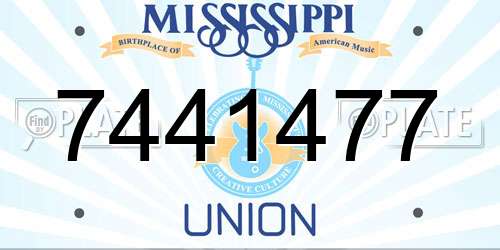 7441477 Mississippi License Plate
