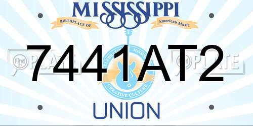 7441AT2 Mississippi License Plate