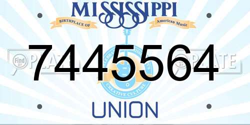 7445564 Mississippi License Plate