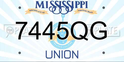 7445QG Mississippi License Plate