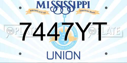 7447YT Mississippi License Plate