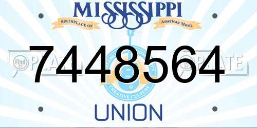 7448564 Mississippi License Plate