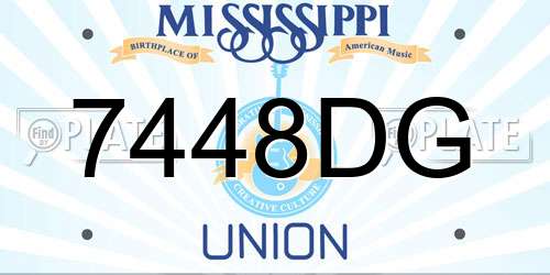 7448DG Mississippi License Plate