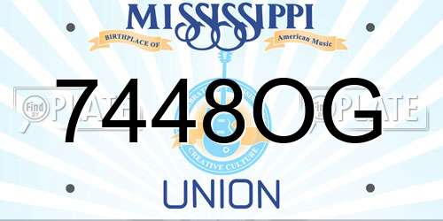 7448OG Mississippi License Plate
