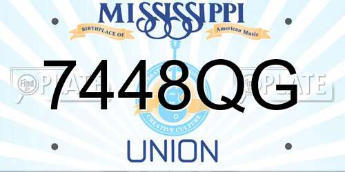7448QG Mississippi License Plate