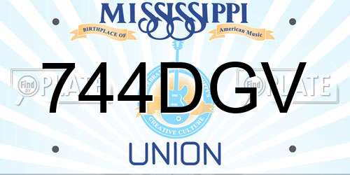 744DGV Mississippi License Plate