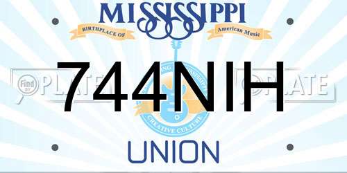 744NIH Mississippi License Plate
