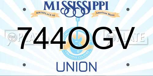 744OGV Mississippi License Plate