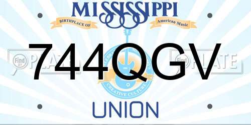 744QGV Mississippi License Plate
