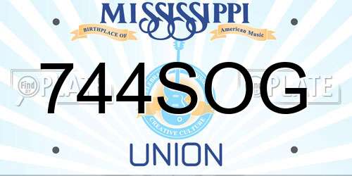 744SOG Mississippi License Plate