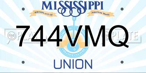 744VMQ Mississippi License Plate